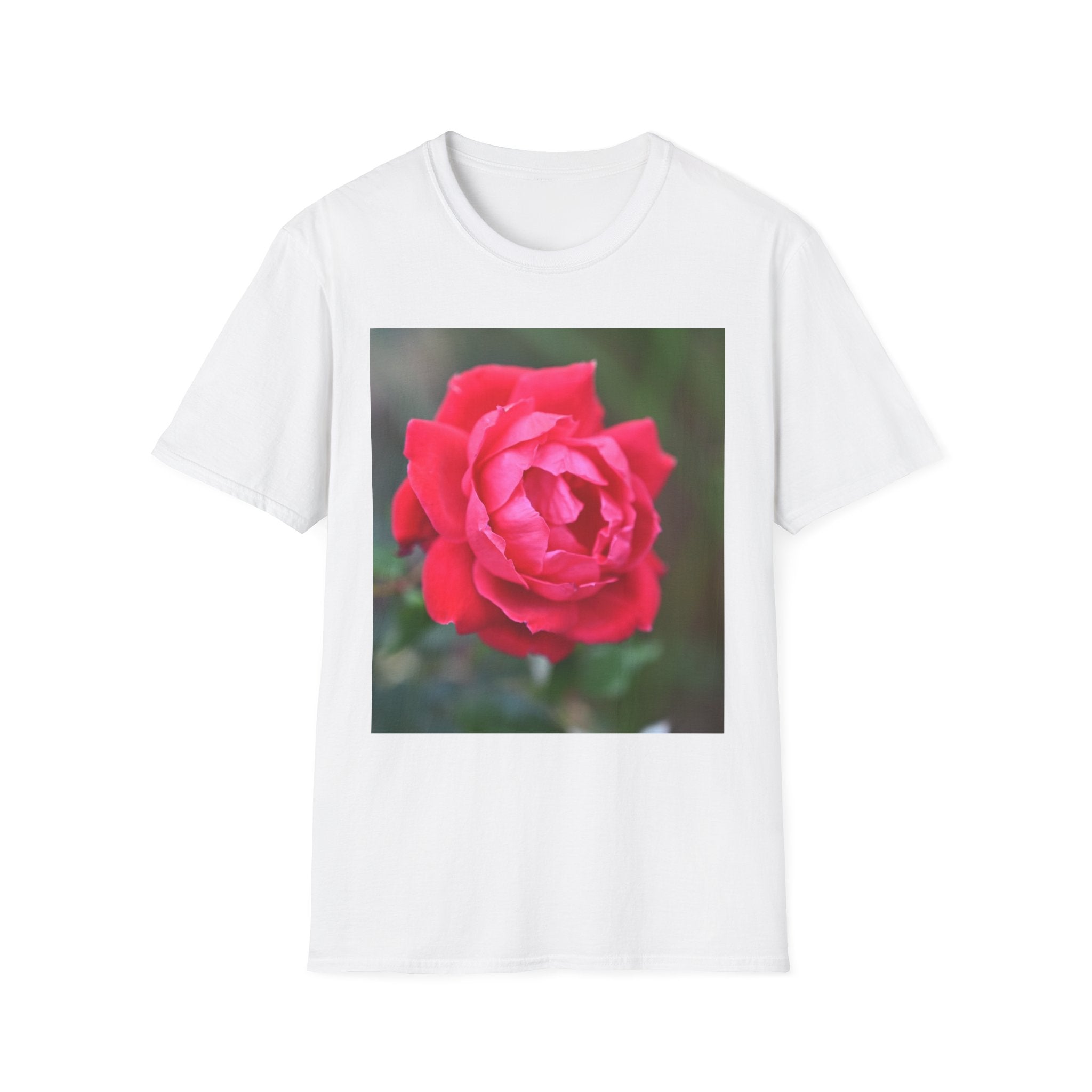 Rose Photo T-Shirt — "Loved, Chosen, Valued" Inspirational Floral Tee