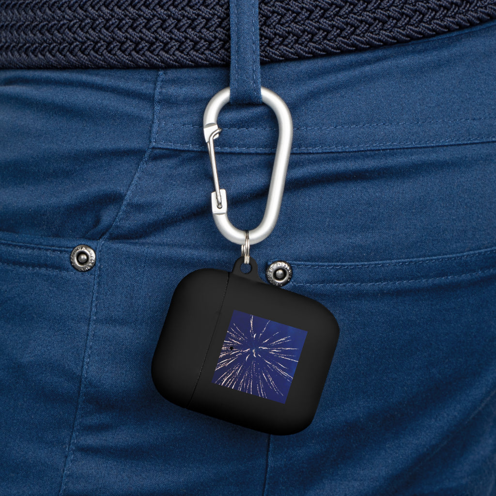 Navy Fireworks Burst AirPods Case