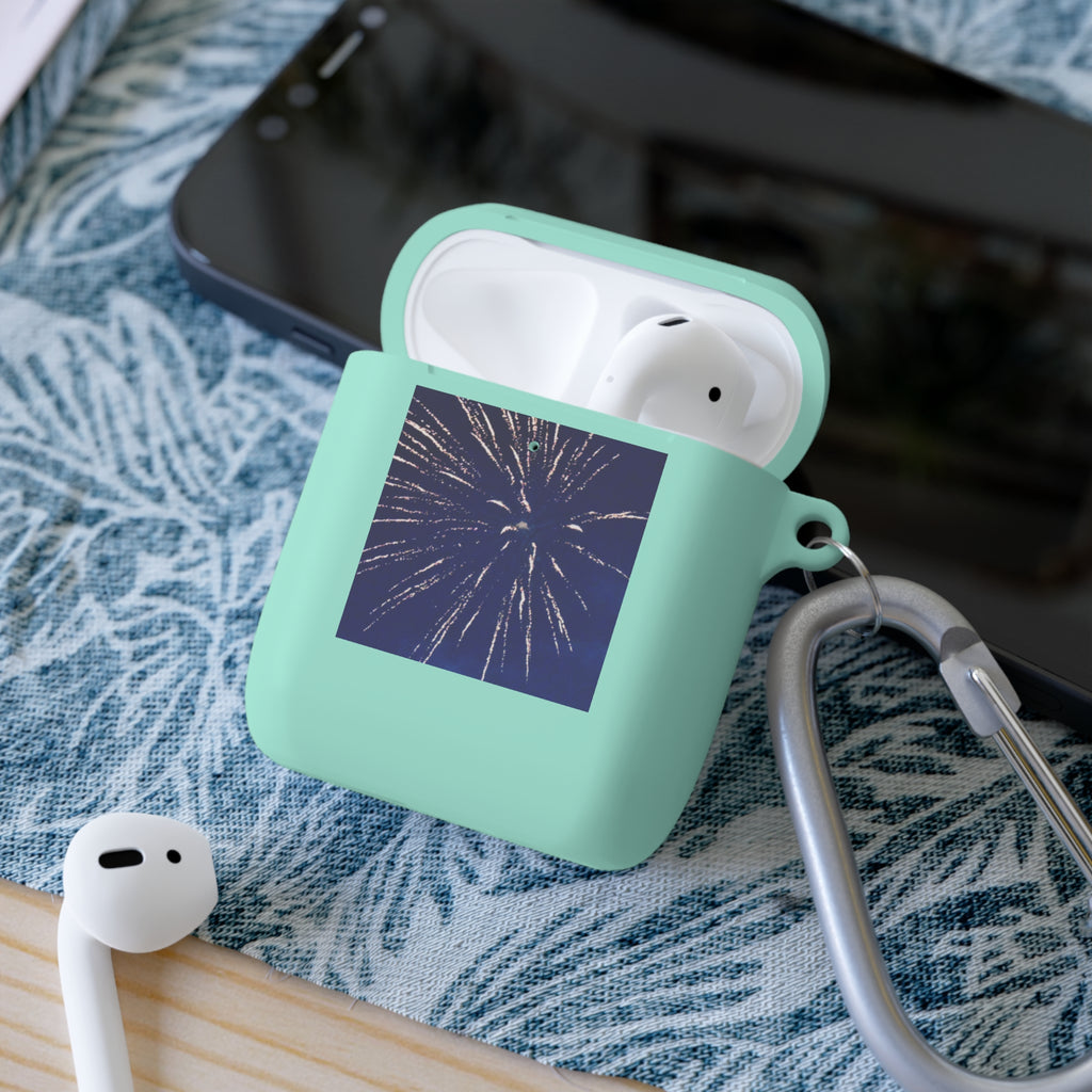 Navy Fireworks Burst AirPods Case