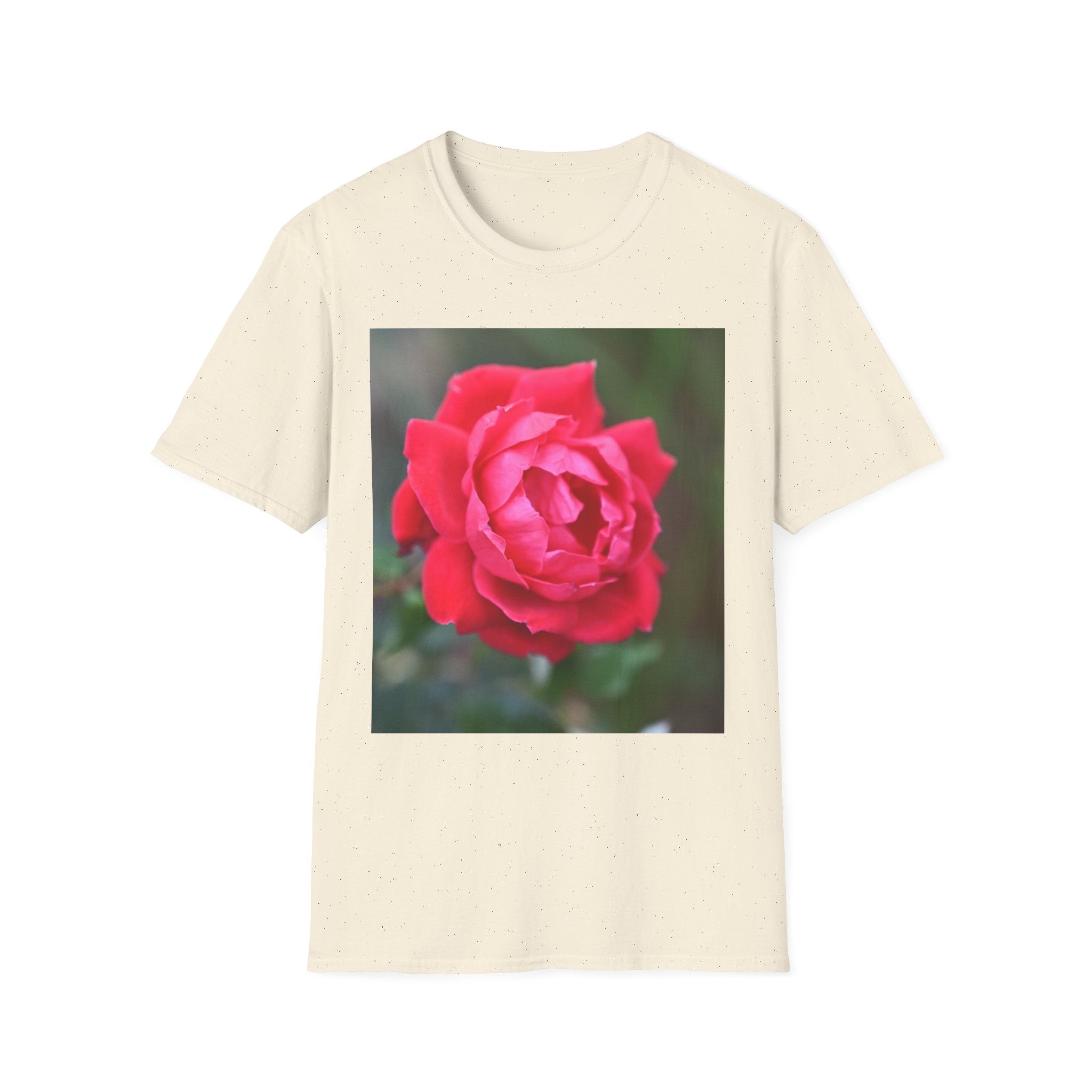 Rose Photo T-Shirt — "Loved, Chosen, Valued" Inspirational Floral Tee
