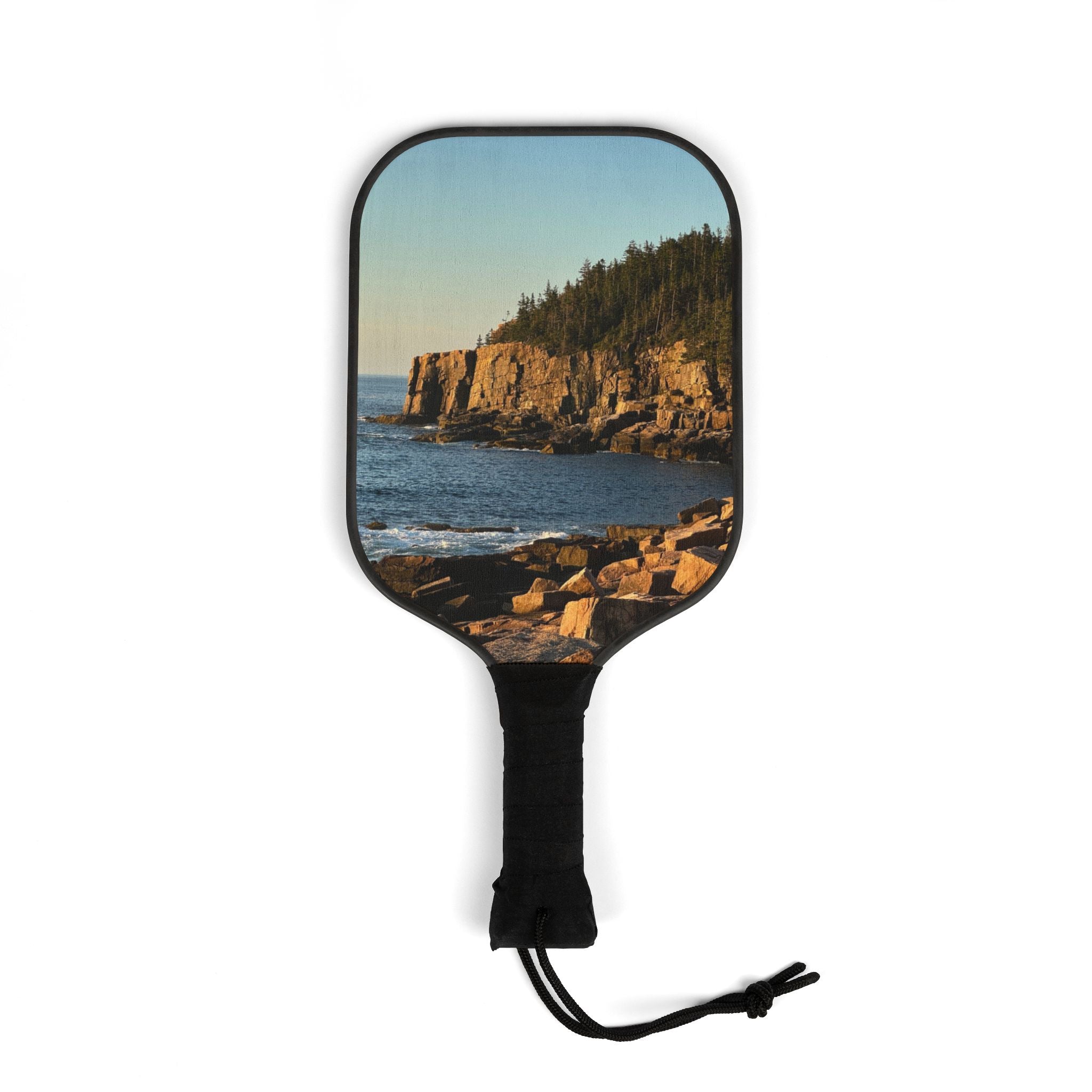 Coastal Cliffs Pickleball Paddle Set — Scenic Ocean Design Kit (2 Paddles + Balls)