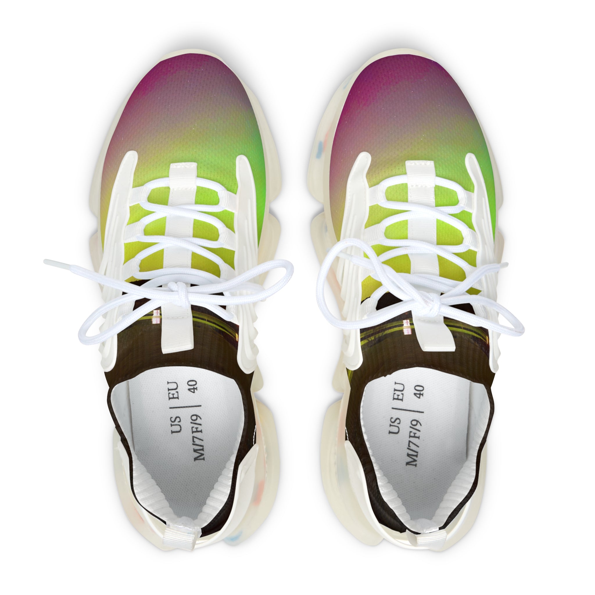 Mesh Sneakers — Women’s Gradient Athletic Shoes with Cushion Sole