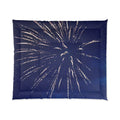Firework Burst Comforter — Navy Blue Celebration Bedding