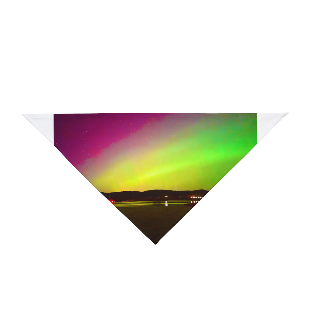 Aurora Night Sky Pet Bandana — Northern Lights Dog & Cat Scarf