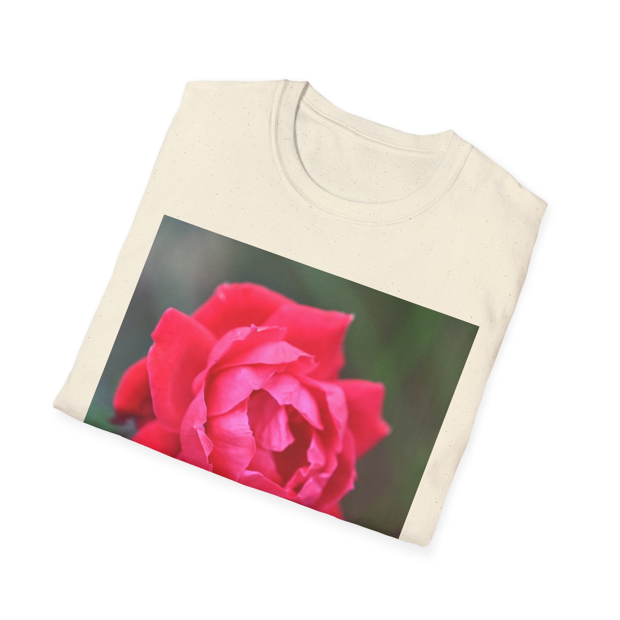 Rose Photo T-Shirt — "Loved, Chosen, Valued" Inspirational Floral Tee