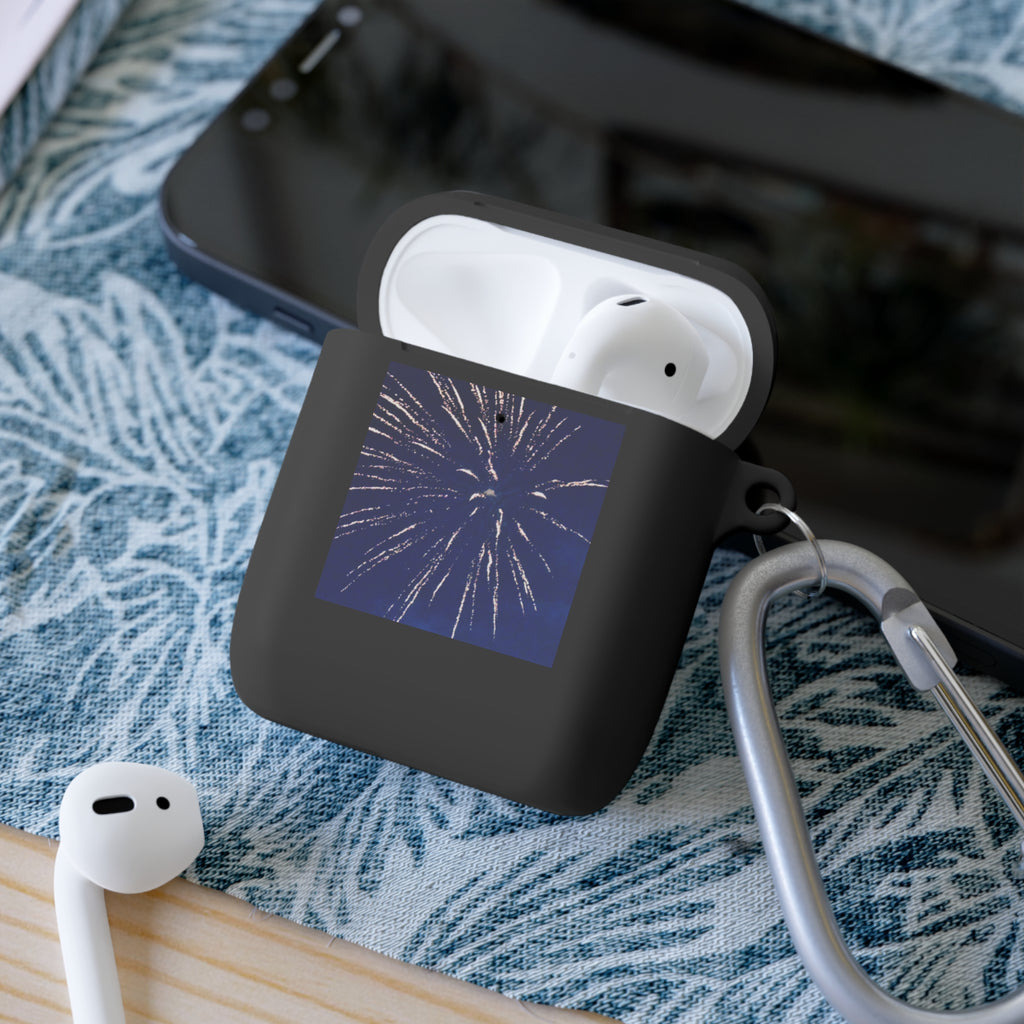 Navy Fireworks Burst AirPods Case