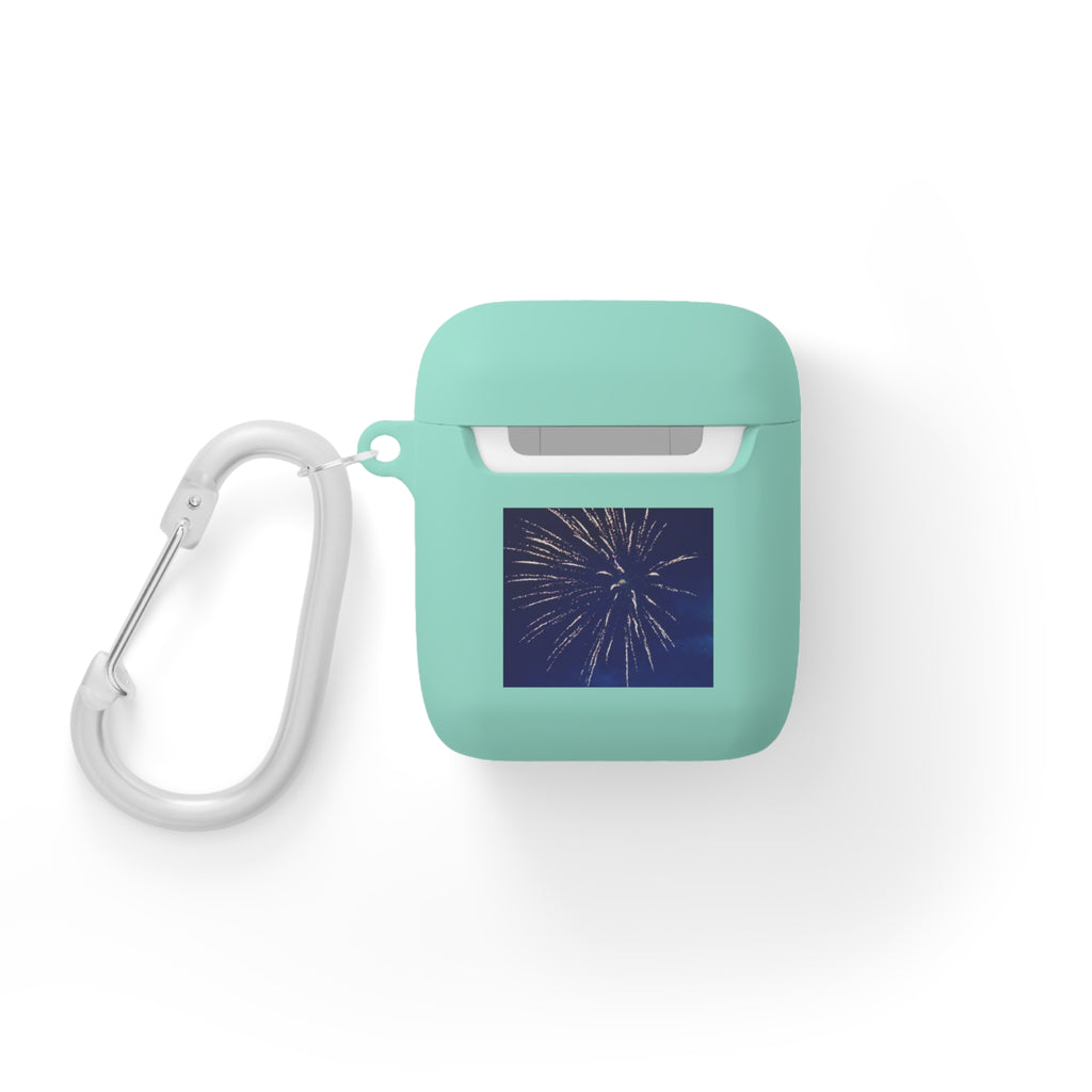 Navy Fireworks Burst AirPods Case