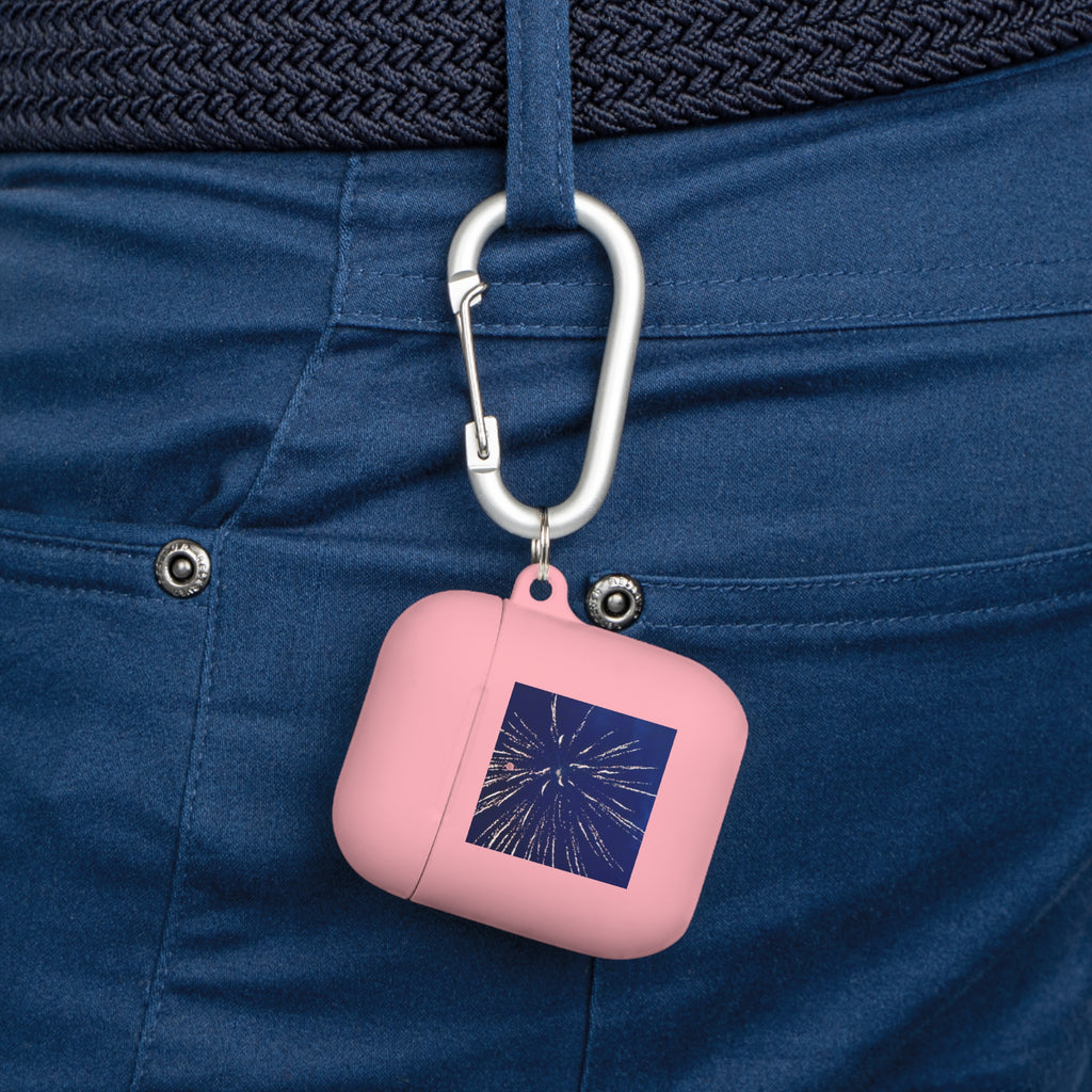 Navy Fireworks Burst AirPods Case